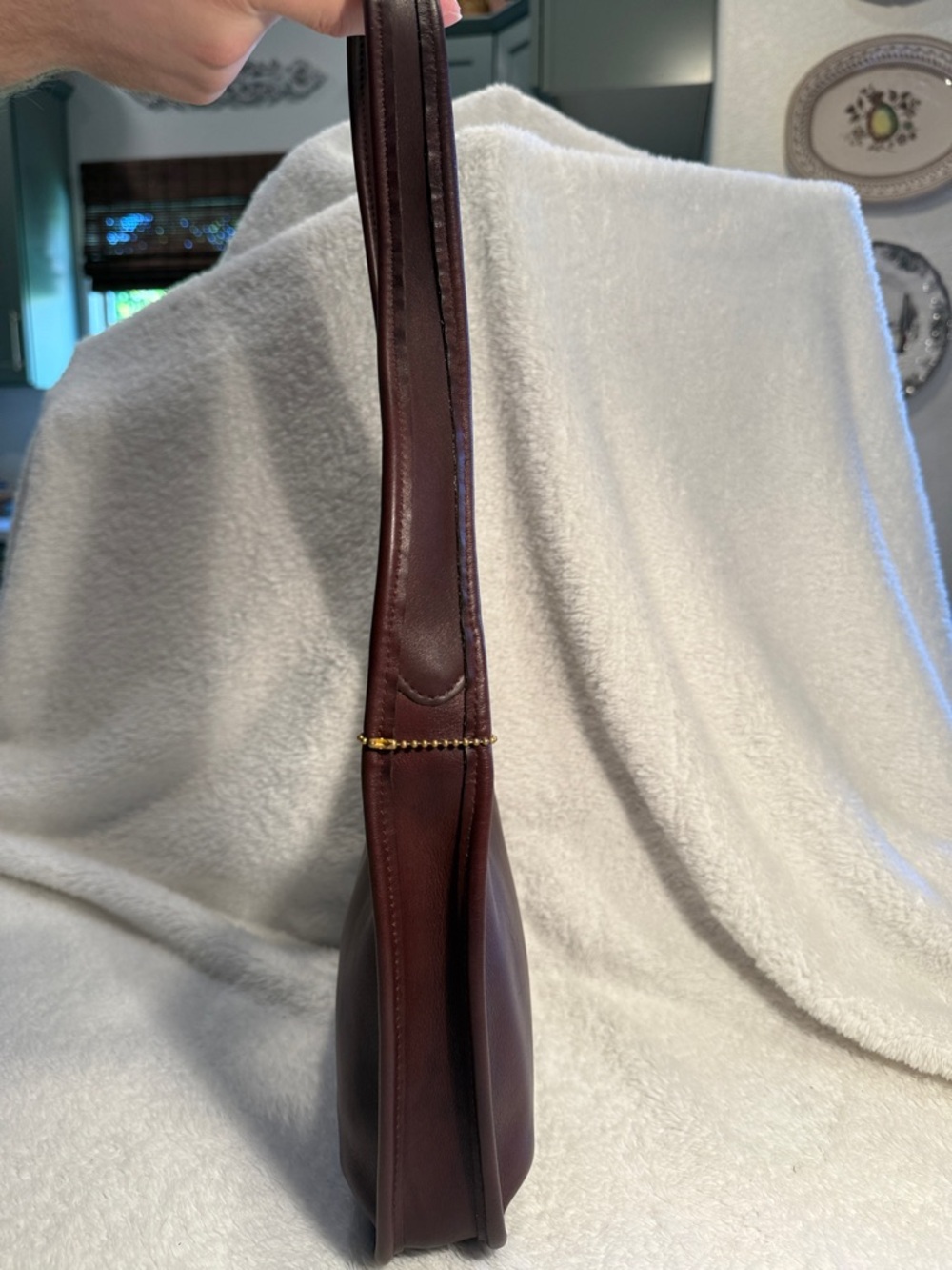 Vintage Coach Ergo Hobo 9020 Deep Burgundy Leather Shoulder made in USA - Picture 4 of 10